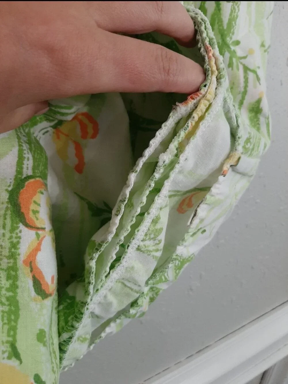 Vintage 70s bed set sheets flat fitted 2 pillowcases butterfly boho